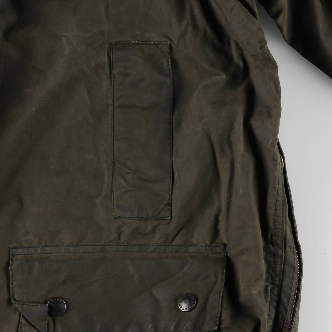 1990'S Barbour BEAUFORT 3 Warrant Oiled Hunting Jacket, Made in England, C50, Men's XXL cotton Khaki type Vintage Second Hand