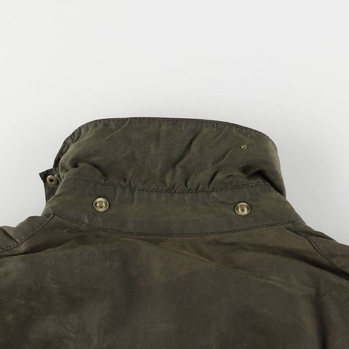 1990'S Barbour BEAUFORT 3 Warrant Oiled Hunting Jacket, Made in England, C50, Men's XXL cotton Khaki type Vintage Second Hand