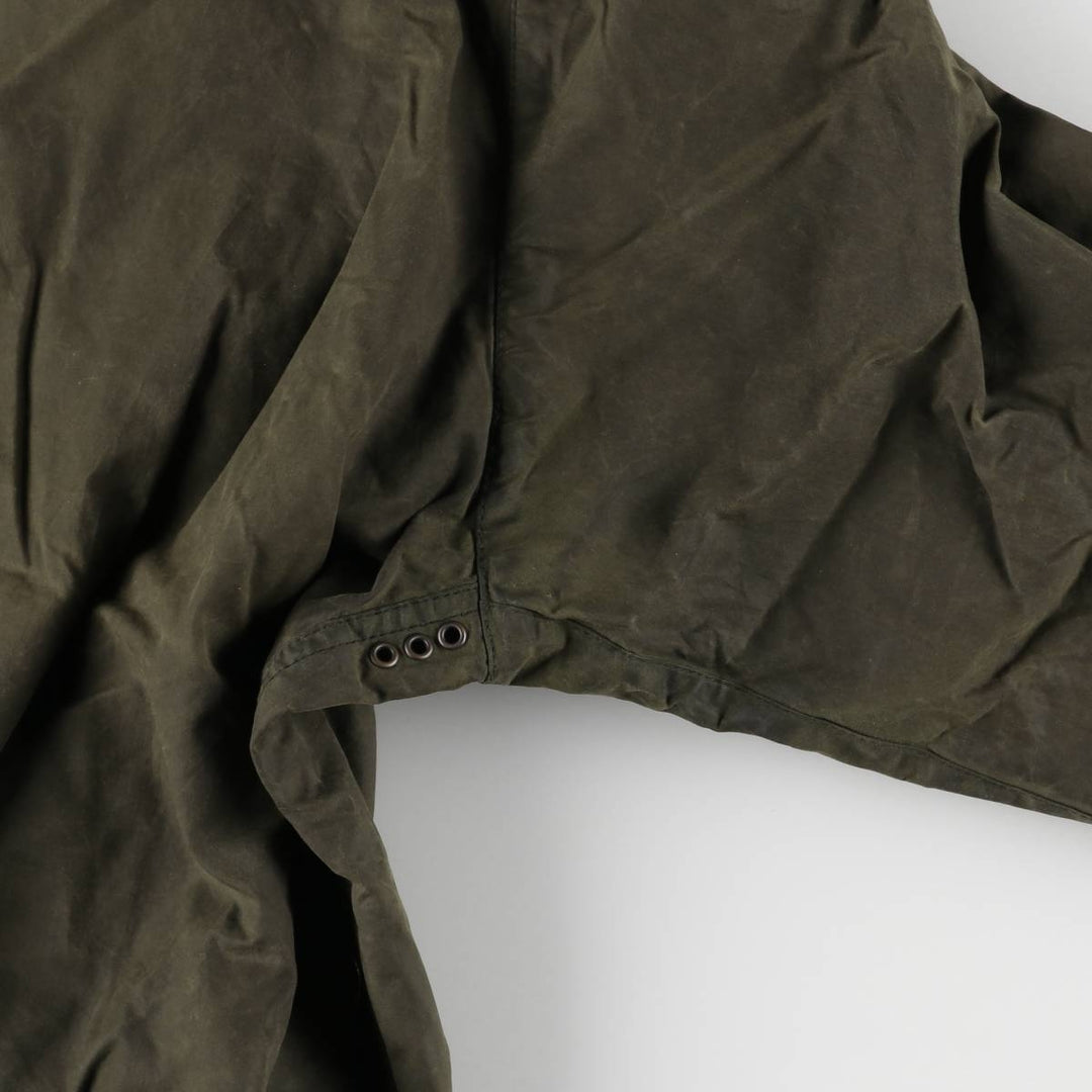 1990'S Barbour BEAUFORT 3 Warrant Oiled Hunting Jacket, Made in England, C50, Men's XXL cotton Khaki type Vintage Second Hand