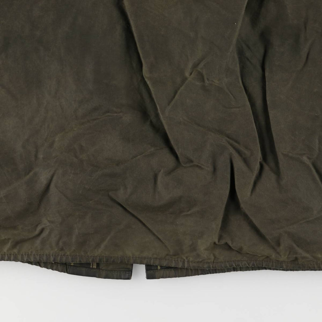 1990'S Barbour BEAUFORT 3 Warrant Oiled Hunting Jacket, Made in England, C50, Men's XXL cotton Khaki type Vintage Second Hand