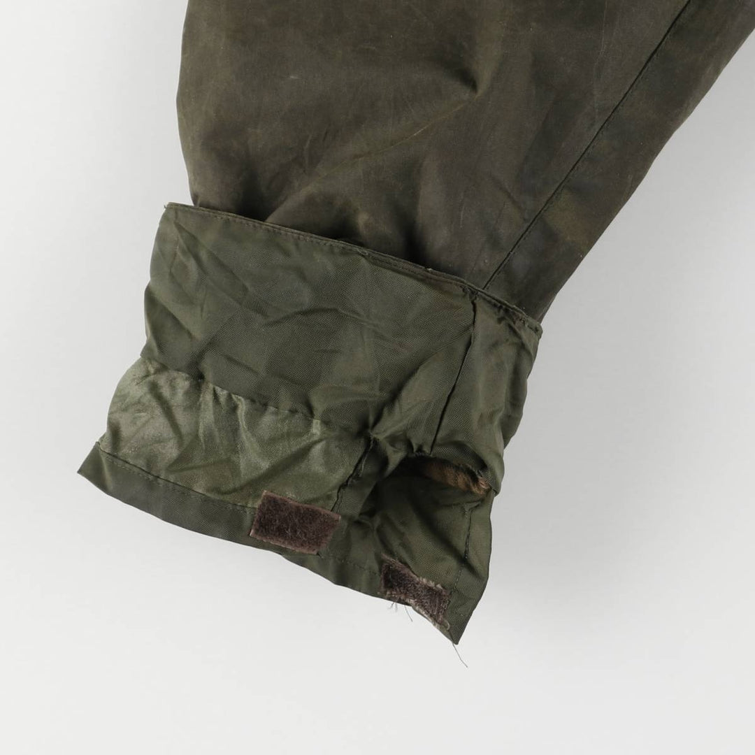 1990'S Barbour BEAUFORT 3 Warrant Oiled Hunting Jacket, Made in England, C50, Men's XXL cotton Khaki type Vintage Second Hand