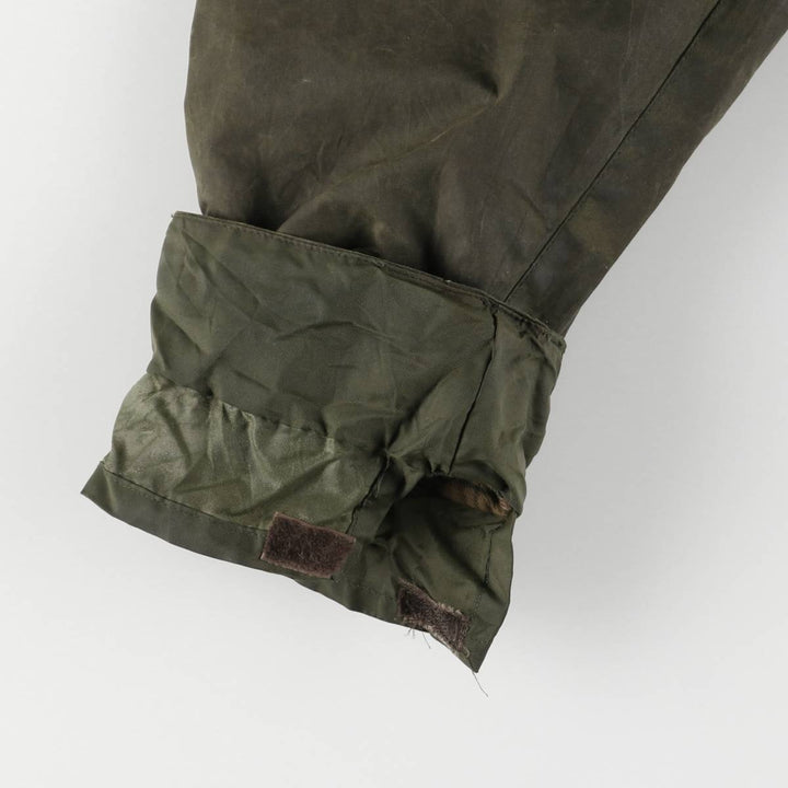 1990'S Barbour BEAUFORT 3 Warrant Oiled Hunting Jacket, Made in England, C50, Men's XXL cotton Khaki type Vintage Second Hand