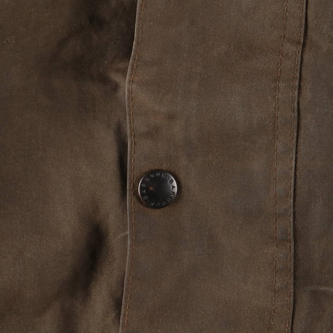 Vintage 1980s-1990'S Barbour Moorland 3-Warrant Oiled Hunting Jacket, Made in England, C36, Men's Size Small cotton brown type Vintage Second Hand