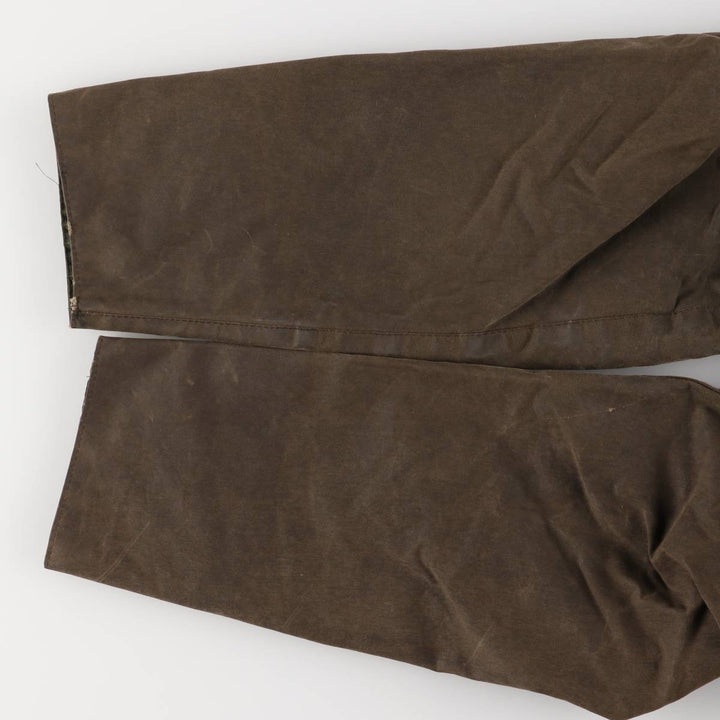 Vintage 1980s-1990'S Barbour Moorland 3-Warrant Oiled Hunting Jacket, Made in England, C36, Men's Size Small cotton brown type Vintage Second Hand