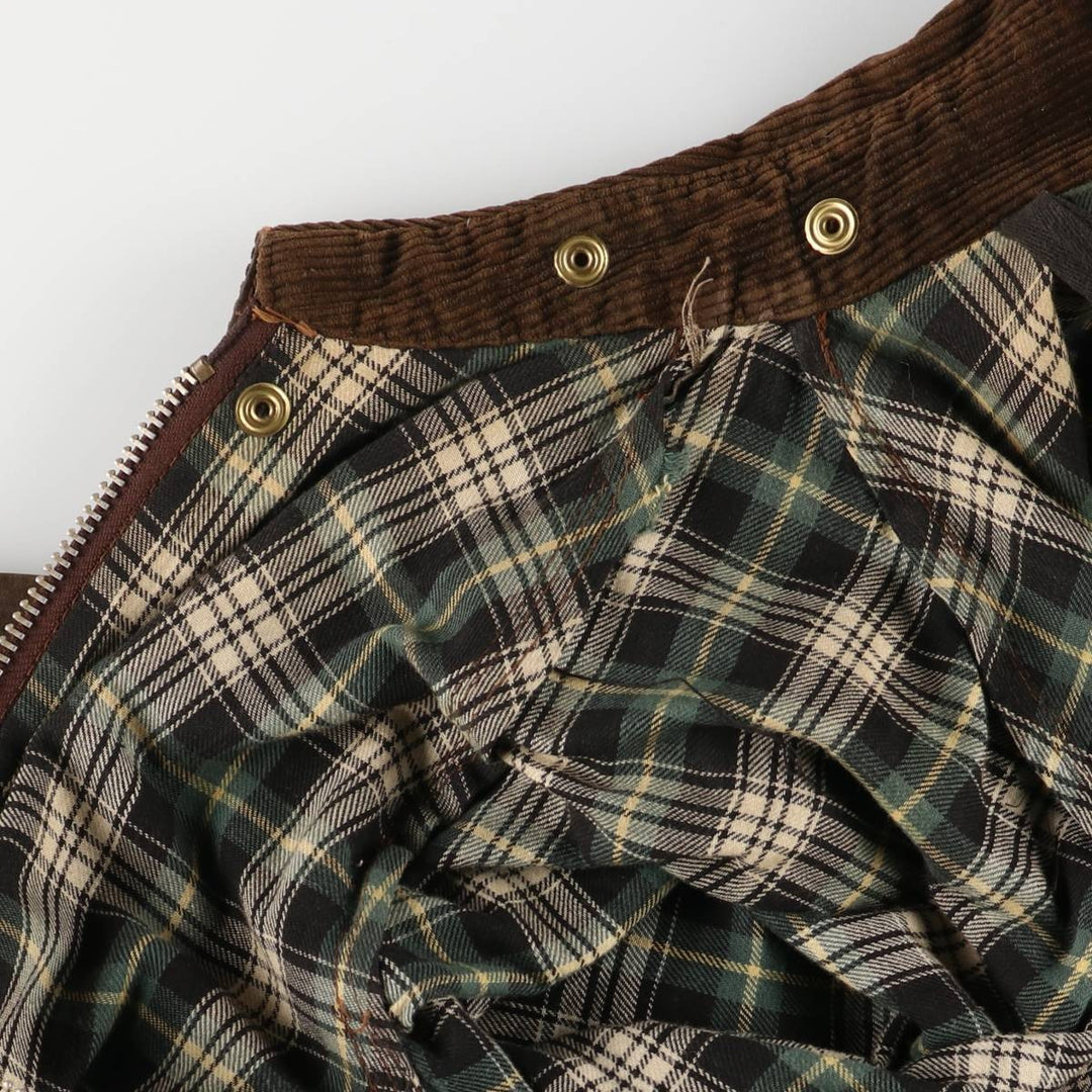 Vintage 1980s-1990'S Barbour Moorland 3-Warrant Oiled Hunting Jacket, Made in England, C36, Men's Size Small cotton brown type Vintage Second Hand