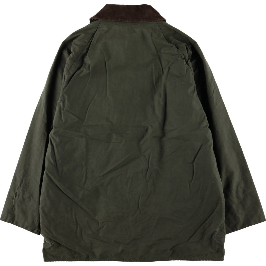 2000'S - Barbour Beaufort 3 Warrant Oiled Hunting Jacket, Made in England, Men's Size L unclear Khaki type Vintage Second Hand
