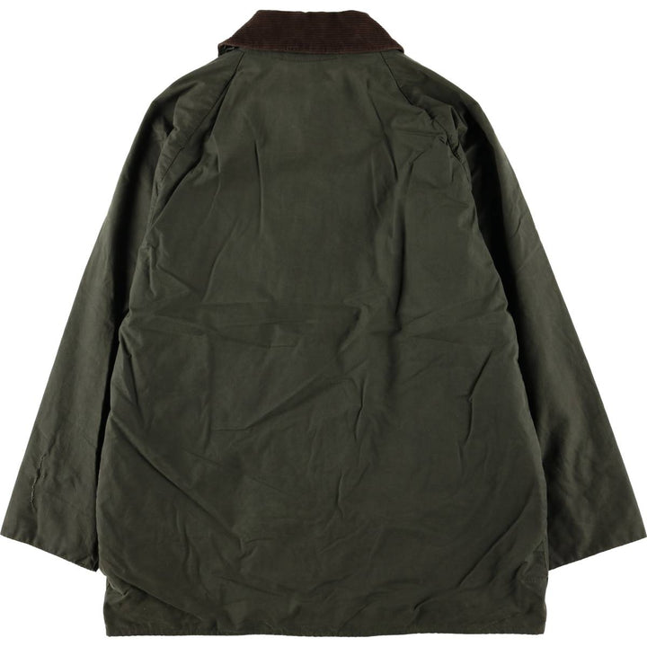 2000'S - Barbour Beaufort 3 Warrant Oiled Hunting Jacket, Made in England, Men's Size L unclear Khaki type Vintage Second Hand