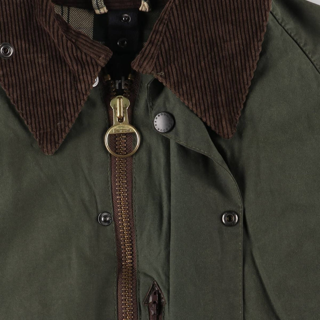 2000'S - Barbour Beaufort 3 Warrant Oiled Hunting Jacket, Made in England, Men's Size L unclear Khaki type Vintage Second Hand