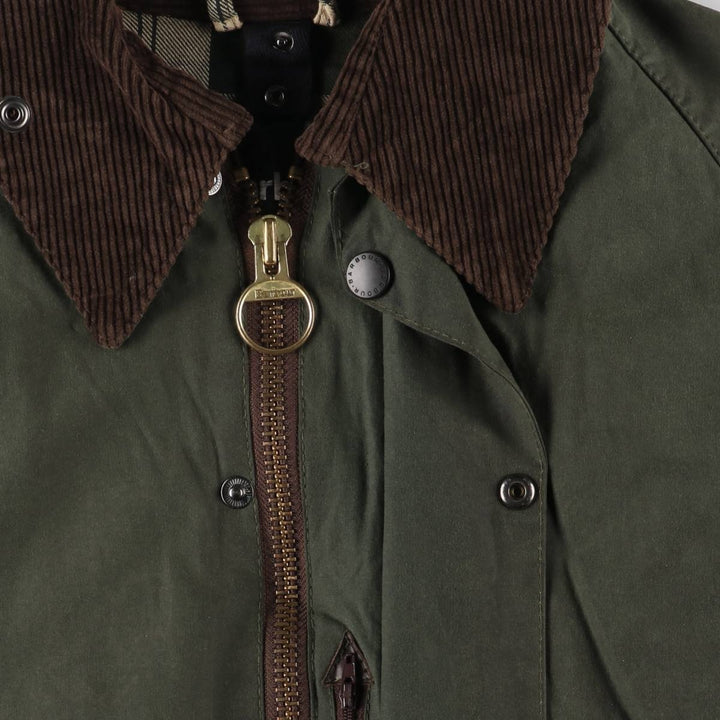 2000'S - Barbour Beaufort 3 Warrant Oiled Hunting Jacket, Made in England, Men's Size L unclear Khaki type Vintage Second Hand