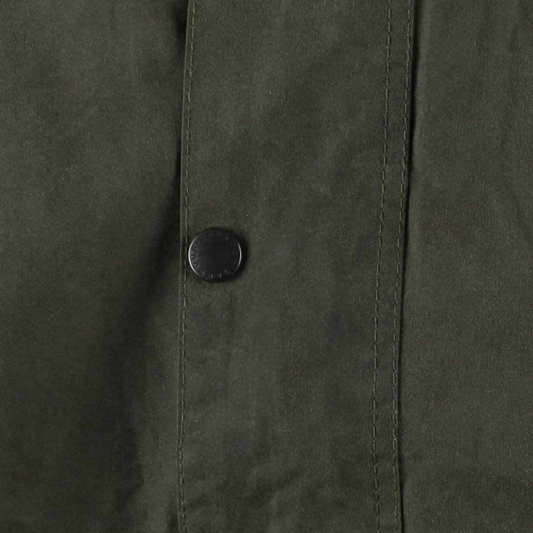 2000'S - Barbour Beaufort 3 Warrant Oiled Hunting Jacket, Made in England, Men's Size L unclear Khaki type Vintage Second Hand