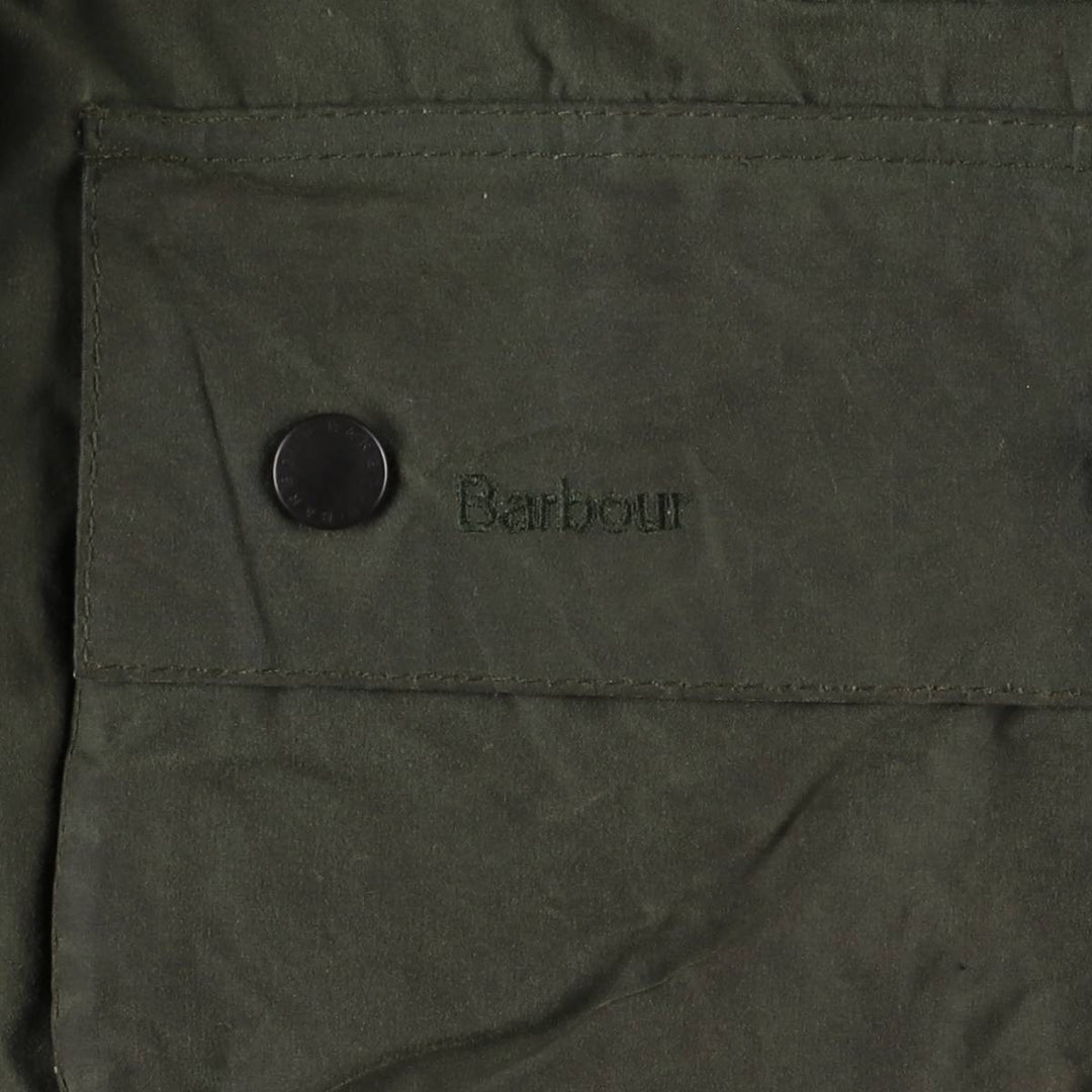 2000'S - Barbour Beaufort 3 Warrant Oiled Hunting Jacket, Made in England, Men's Size L unclear Khaki type Vintage Second Hand