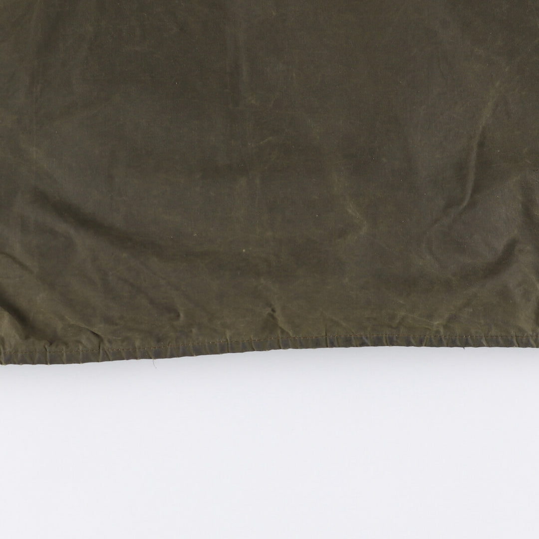 2000'S Barbour Beaufort 3 Warrant Oiled Hunting Jacket, Made in England, C44, Men's Size L cotton Khaki type Vintage Second Hand