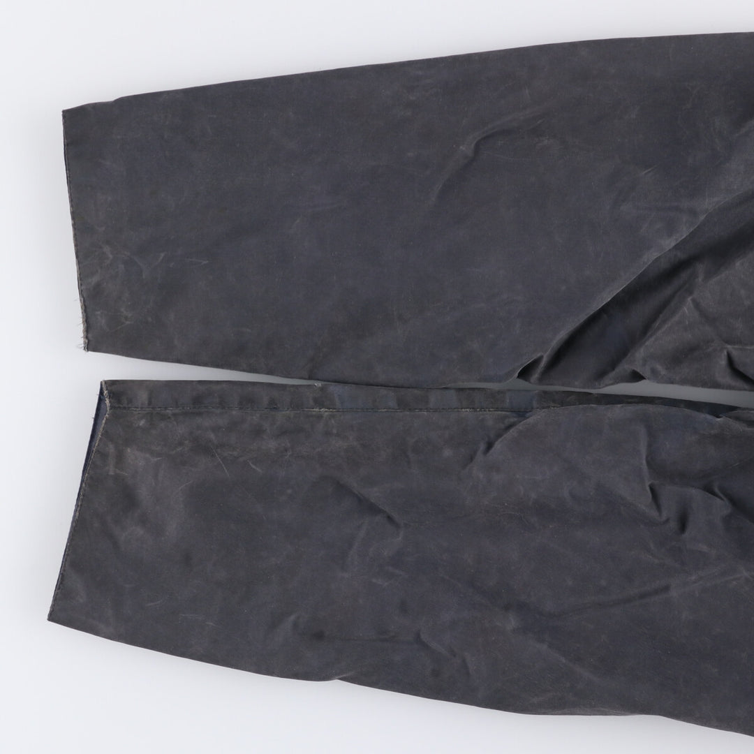 80s-90'S Barbour BEAUFORT 3 Warrant Oiled Hunting Jacket, Made in England, C42, Men's Size L cotton navy blue type Vintage Second Hand