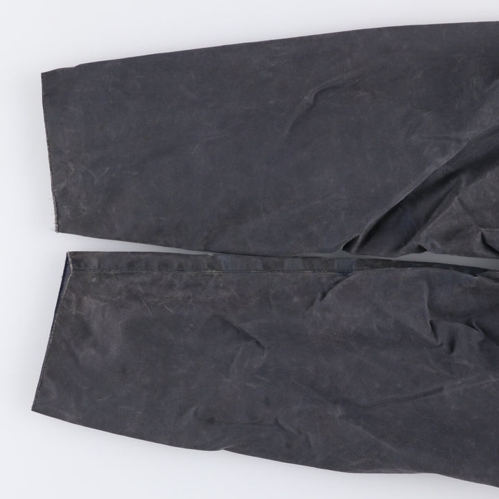 80s-90'S Barbour BEAUFORT 3 Warrant Oiled Hunting Jacket, Made in England, C42, Men's Size L cotton navy blue type Vintage Second Hand