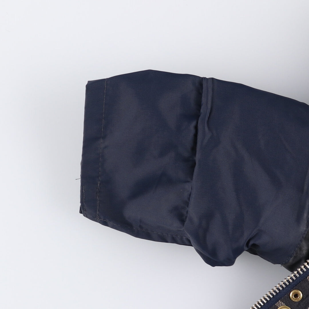 80s-90'S Barbour BEAUFORT 3 Warrant Oiled Hunting Jacket, Made in England, C42, Men's Size L cotton navy blue type Vintage Second Hand