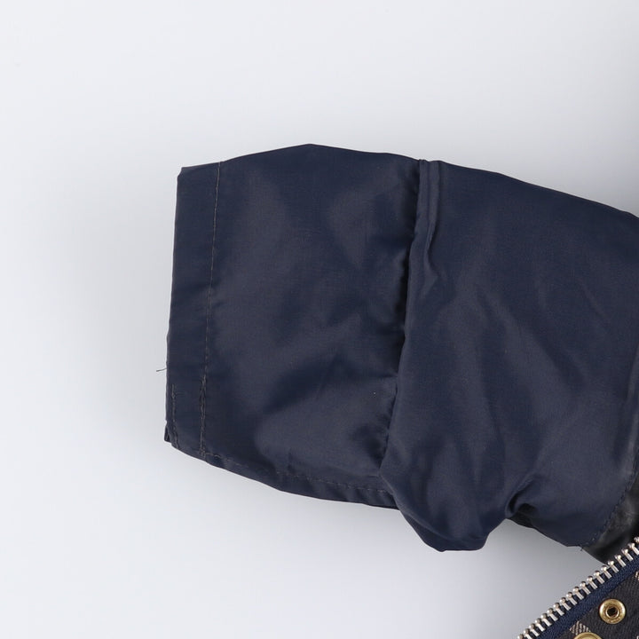 80s-90'S Barbour BEAUFORT 3 Warrant Oiled Hunting Jacket, Made in England, C42, Men's Size L cotton navy blue type Vintage Second Hand