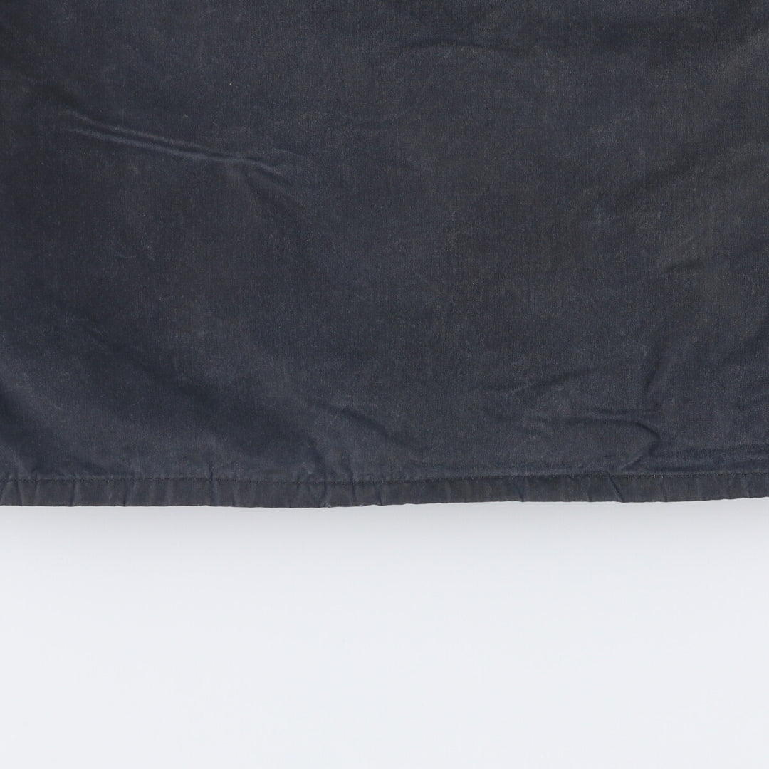 1990'S Barbour Beaufort 3 Warrant Hooded Oiled Hunting Jacket, Made in the UK, C38, Men's Size M cotton navy blue type Vintage Second Hand