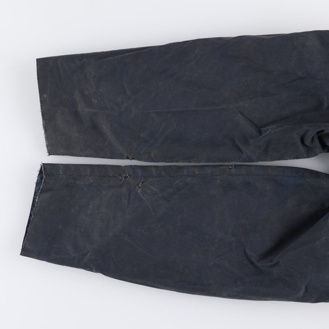 1990'S Barbour Beaufort 3 Warrant Hooded Oiled Hunting Jacket, Made in the UK, C38, Men's Size M cotton navy blue type Vintage Second Hand