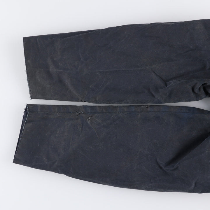 1990'S Barbour Beaufort 3 Warrant Hooded Oiled Hunting Jacket, Made in the UK, C38, Men's Size M cotton navy blue type Vintage Second Hand