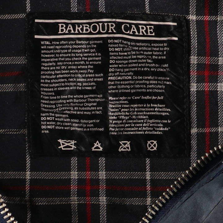 Vintage 1980s-1990'S Barbour Beaufort 3 Warrant Oiled Hunting Jacket, Made in England, C34, Men's Size XS cotton navy blue type Vintage Second Hand