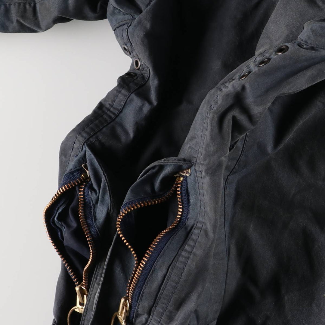 Vintage 1980s-1990'S Barbour Beaufort 3 Warrant Oiled Hunting Jacket, Made in England, C34, Men's Size XS cotton navy blue type Vintage Second Hand