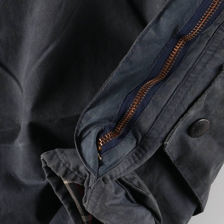 Vintage 1980s-1990'S Barbour Beaufort 3 Warrant Oiled Hunting Jacket, Made in England, C34, Men's Size XS cotton navy blue type Vintage Second Hand