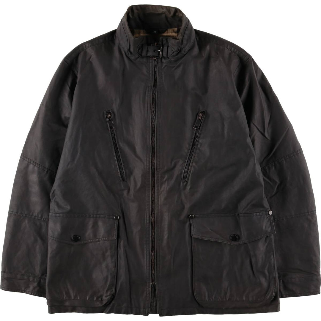 Burberry's BURBERRY LONDON waxed cotton oiled jacket, men's size XL cotton Charcoal Vintage Second Hand