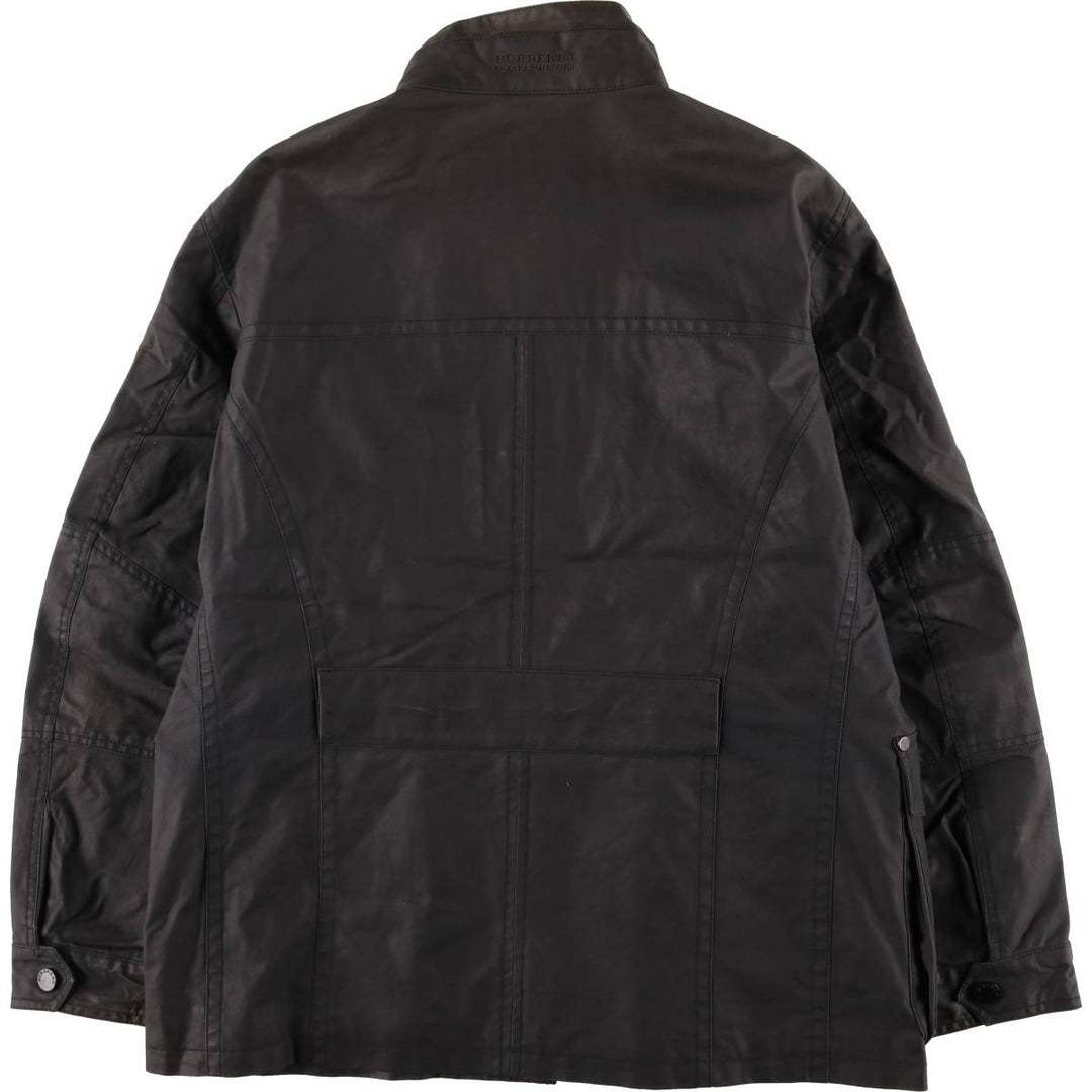 Burberry's BURBERRY LONDON waxed cotton oiled jacket, men's size XL cotton Charcoal Vintage Second Hand