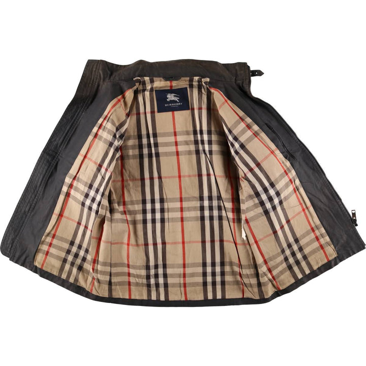 Burberry's BURBERRY LONDON waxed cotton oiled jacket, men's size XL cotton Charcoal Vintage Second Hand