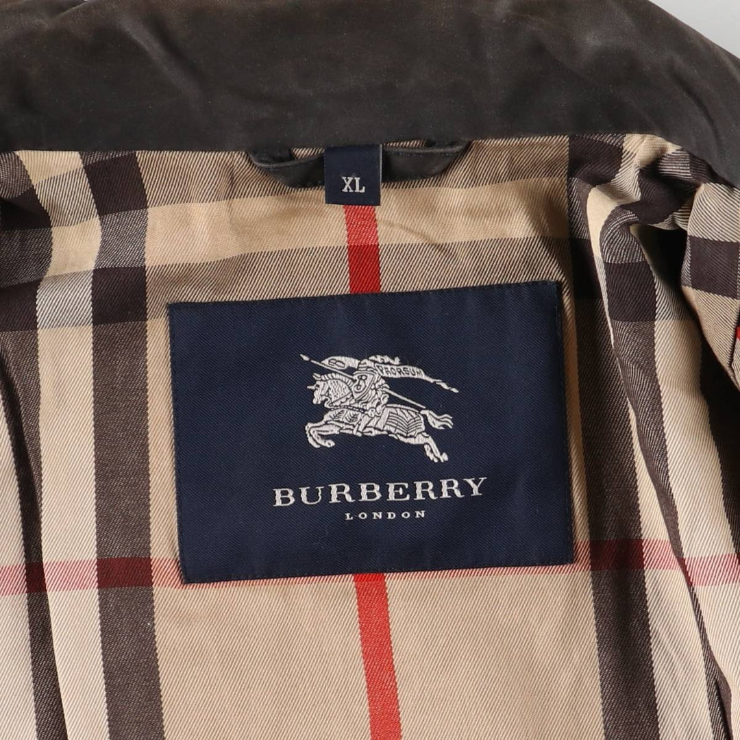 Burberry's BURBERRY LONDON waxed cotton oiled jacket, men's size XL cotton Charcoal Vintage Second Hand