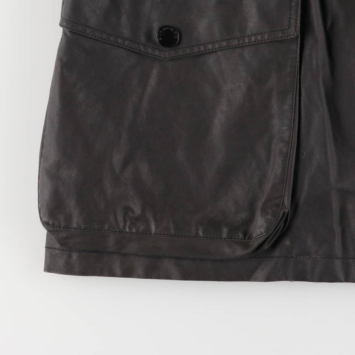 Burberry's BURBERRY LONDON waxed cotton oiled jacket, men's size XL cotton Charcoal Vintage Second Hand