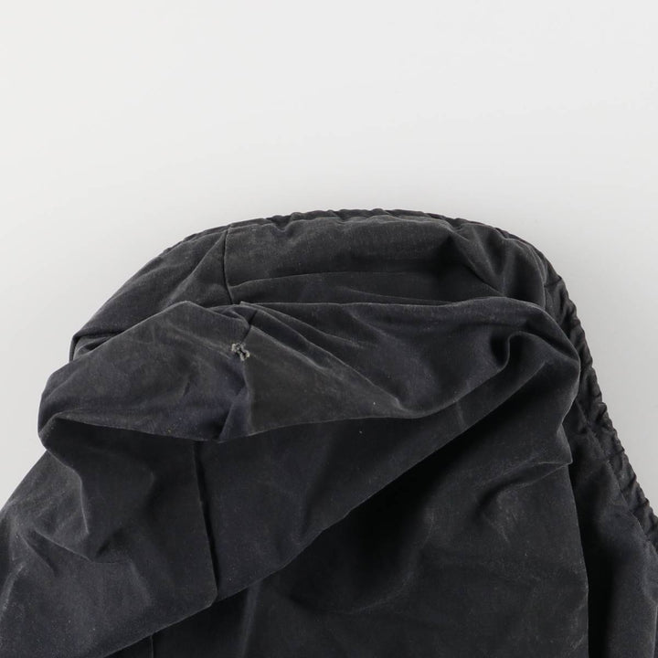 Burberry's padded hooded oiled hunting jacket, made in the UK, men's size XL Waxed cotton navy blue type Vintage Second Hand