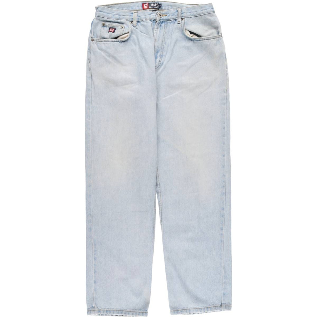 90'S Ralph Lauren CHAPS tapered denim pants for men, W32 equivalent, vintage cotton blue type Vintage Second Hand