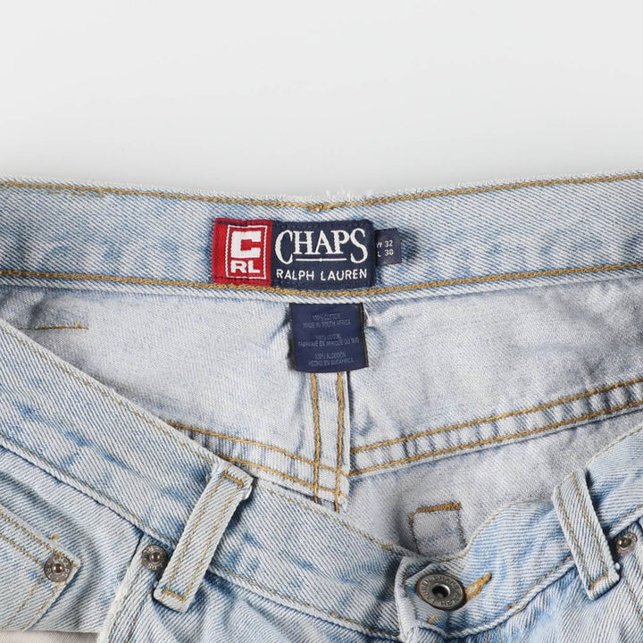 90'S Ralph Lauren CHAPS tapered denim pants for men, W32 equivalent, vintage cotton blue type Vintage Second Hand