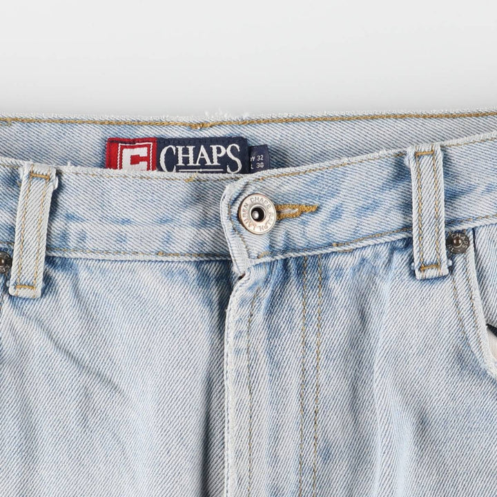 90'S Ralph Lauren CHAPS tapered denim pants for men, W32 equivalent, vintage cotton blue type Vintage Second Hand