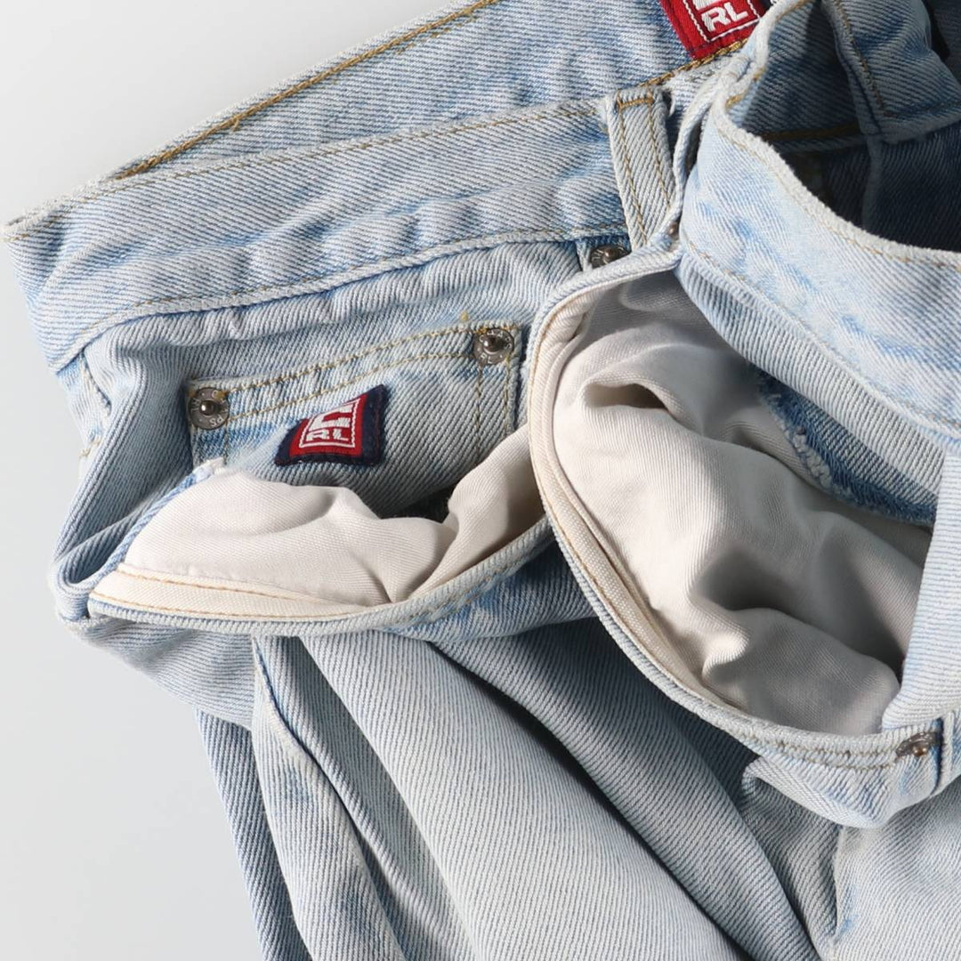 90'S Ralph Lauren CHAPS tapered denim pants for men, W32 equivalent, vintage cotton blue type Vintage Second Hand