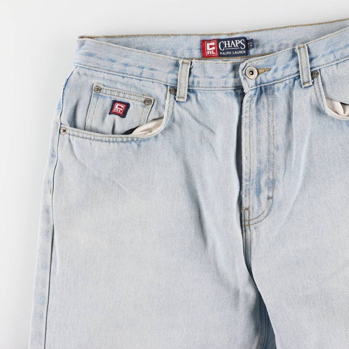 90'S Ralph Lauren CHAPS tapered denim pants for men, W32 equivalent, vintage cotton blue type Vintage Second Hand