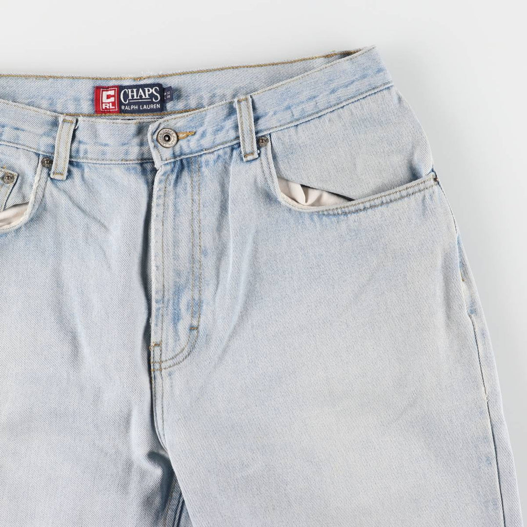 90'S Ralph Lauren CHAPS tapered denim pants for men, W32 equivalent, vintage cotton blue type Vintage Second Hand