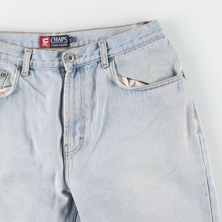90'S Ralph Lauren CHAPS tapered denim pants for men, W32 equivalent, vintage cotton blue type Vintage Second Hand