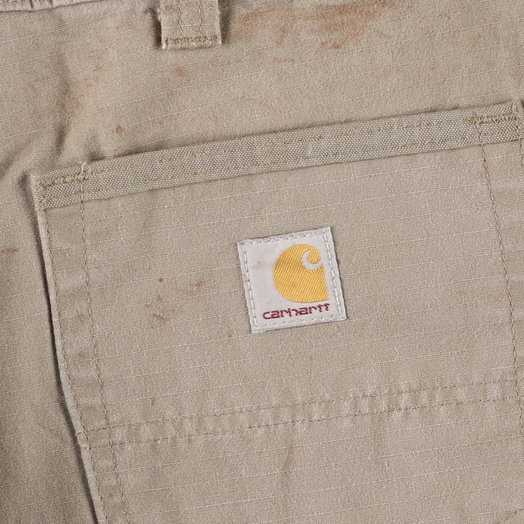 Carhartt Relaxed Fit Cargo Shorts, Half Pants, Men's, W38 equivalent cotton Khaki type Vintage Second Hand