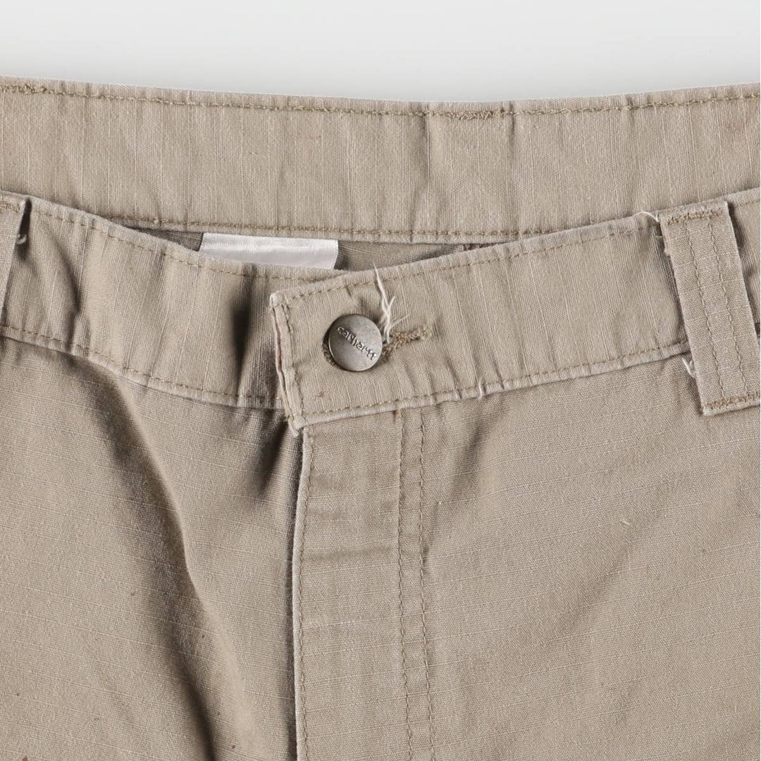 Carhartt Relaxed Fit Cargo Shorts, Half Pants, Men's, W38 equivalent cotton Khaki type Vintage Second Hand