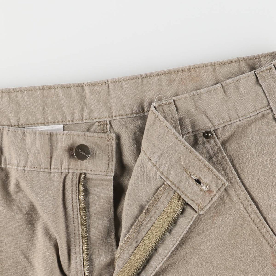 Carhartt Relaxed Fit Cargo Shorts, Half Pants, Men's, W38 equivalent cotton Khaki type Vintage Second Hand