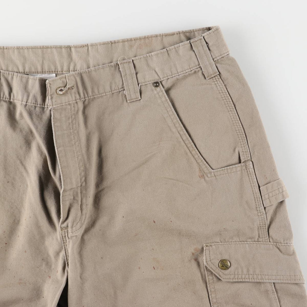 Carhartt Relaxed Fit Cargo Shorts, Half Pants, Men's, W38 equivalent cotton Khaki type Vintage Second Hand