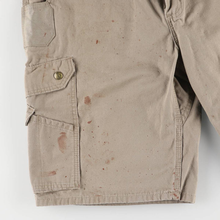 Carhartt Relaxed Fit Cargo Shorts, Half Pants, Men's, W38 equivalent cotton Khaki type Vintage Second Hand
