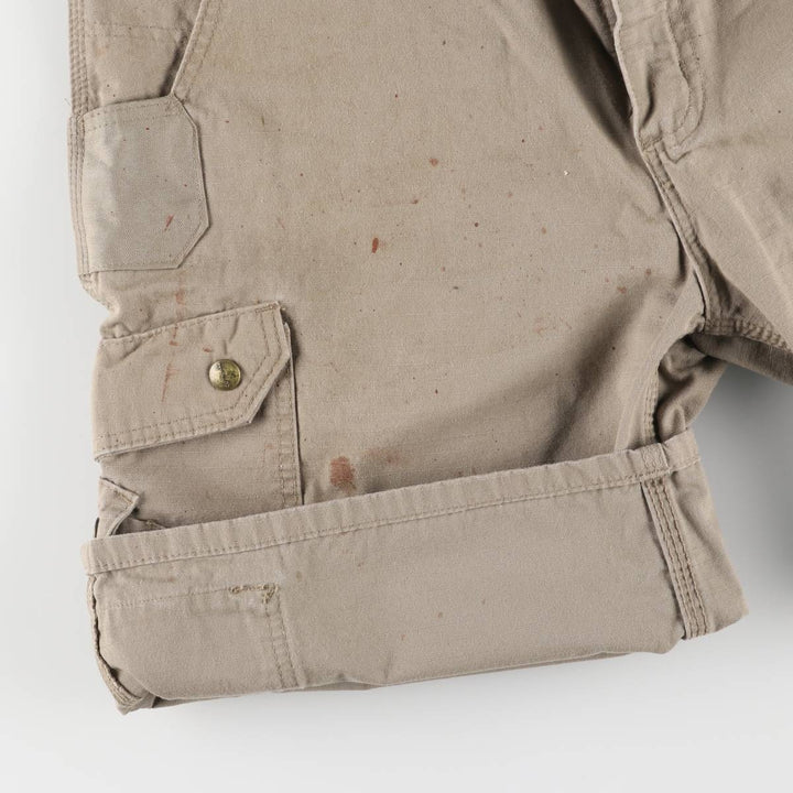Carhartt Relaxed Fit Cargo Shorts, Half Pants, Men's, W38 equivalent cotton Khaki type Vintage Second Hand