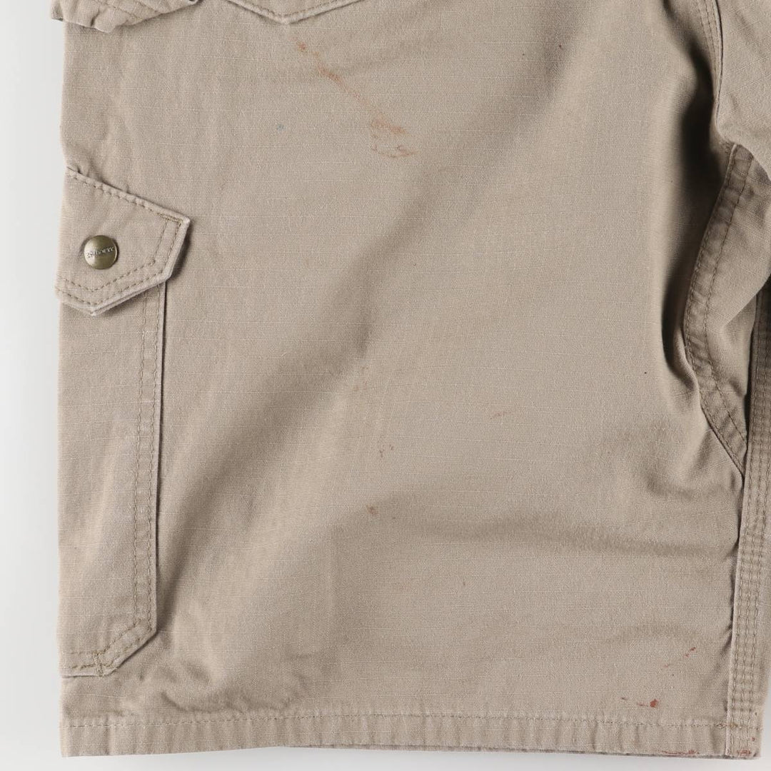 Carhartt Relaxed Fit Cargo Shorts, Half Pants, Men's, W38 equivalent cotton Khaki type Vintage Second Hand