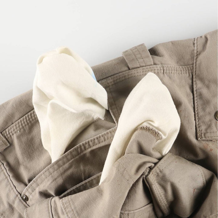Carhartt Relaxed Fit Cargo Shorts, Half Pants, Men's, W38 equivalent cotton Khaki type Vintage Second Hand