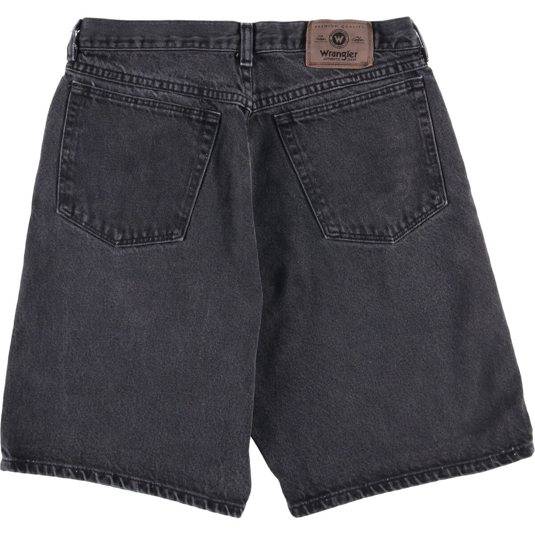 Wrangler Black Denim Shorts Short Pants Men's W32 cotton black type Vintage Second Hand
