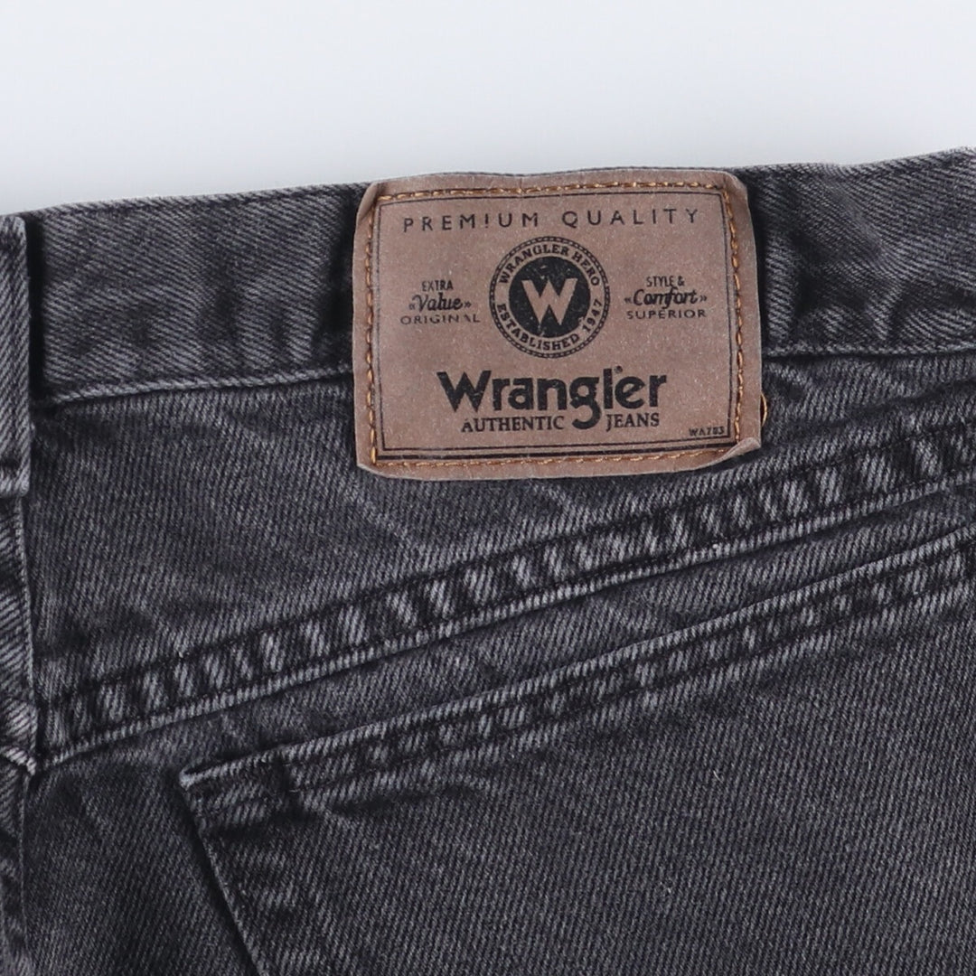 Wrangler Black Denim Shorts Short Pants Men's W32 cotton black type Vintage Second Hand