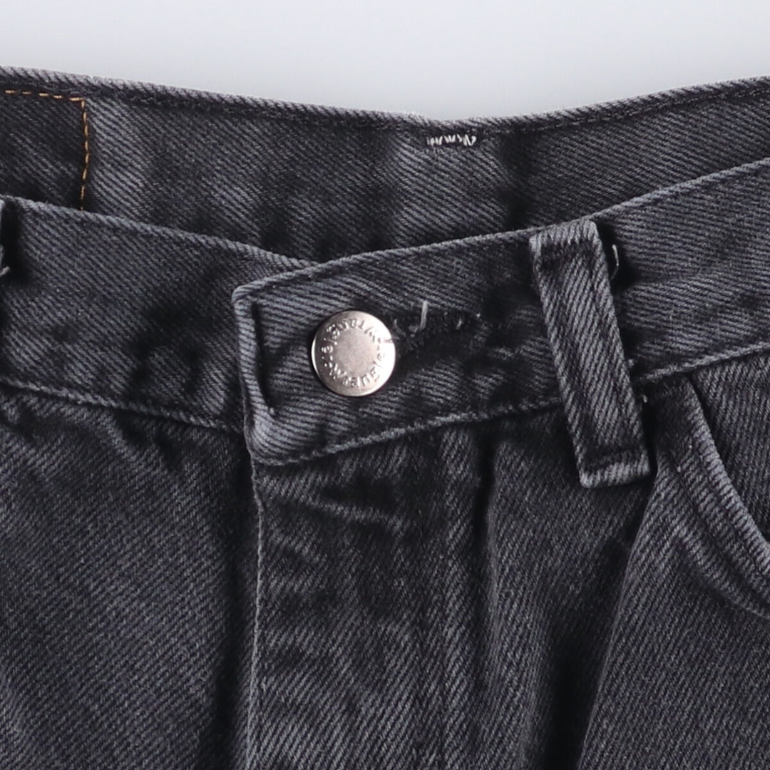 Wrangler Black Denim Shorts Short Pants Men's W32 cotton black type Vintage Second Hand